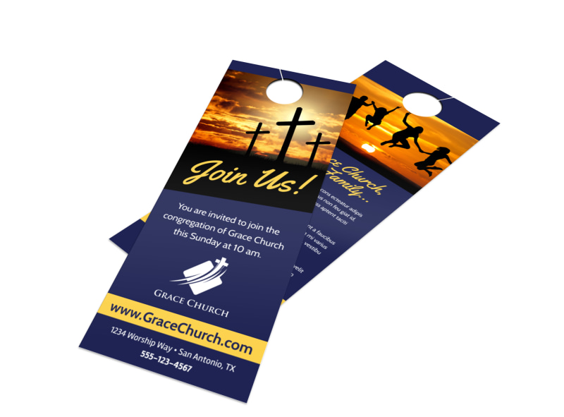 Church Join Outreach Door Hanger Template