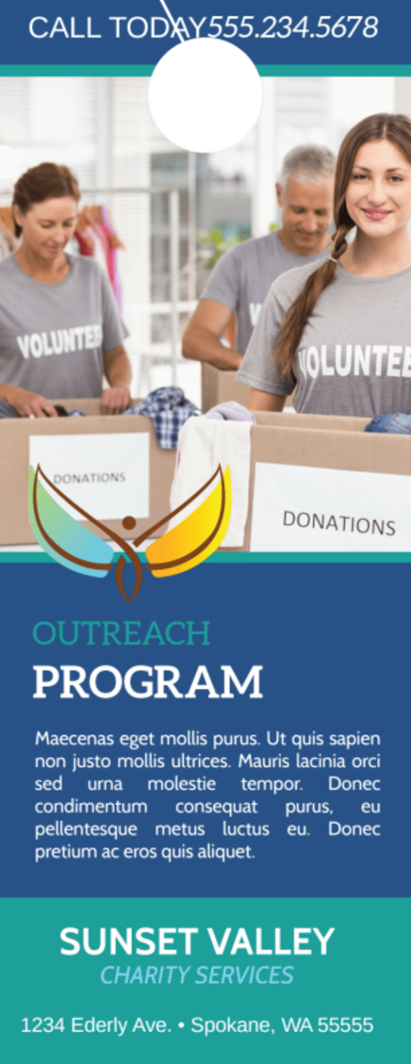 Church Outreach Program Door Hanger Template