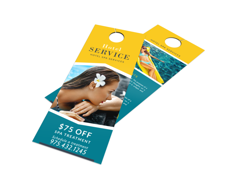 Hotel Service Door Hanger Template