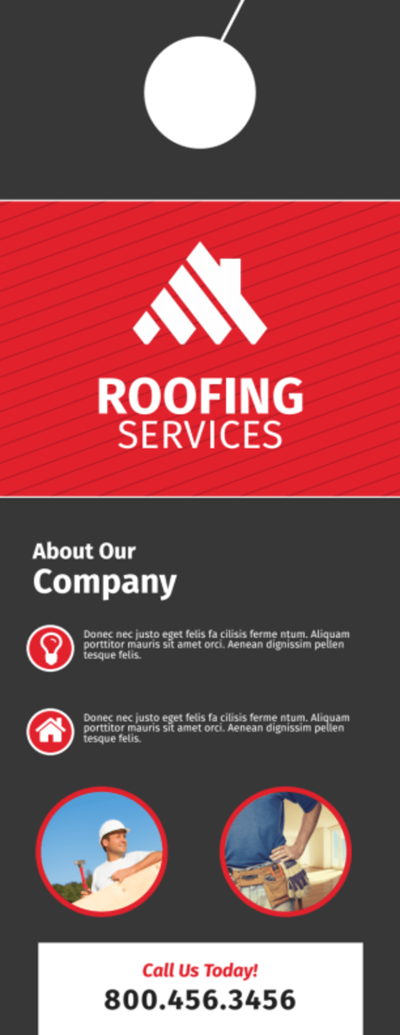 Pro Roofing Door Hanger Template