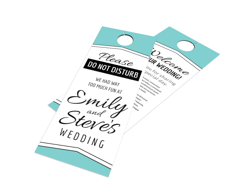 Fun Wedding Door Hanger Template
