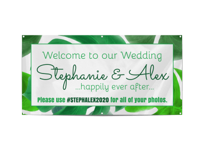 Green Wedding Banner