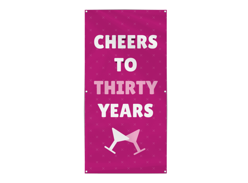 Cheers Birthday Party Banner Template | MyCreativeShop
