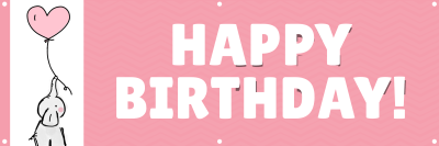 Simply Happy Birthday Banner