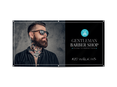 Black Barber Shop Banner
