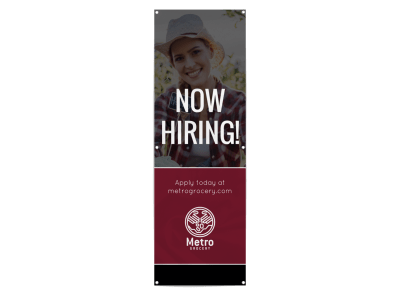Black & Red Now Hiring Banner