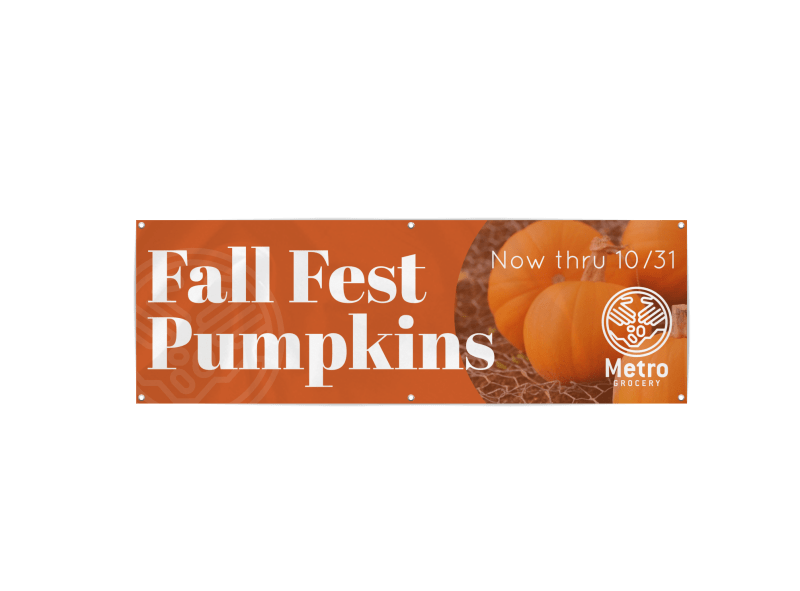 Fall Pumpkin Patch Banner Template | MyCreativeShop