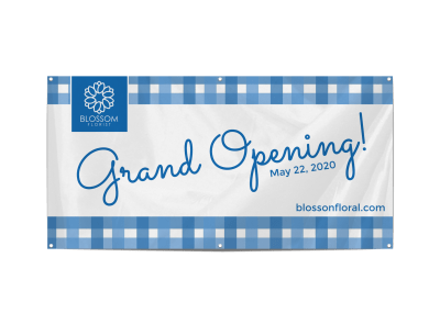 Blue Grand Opening Banner