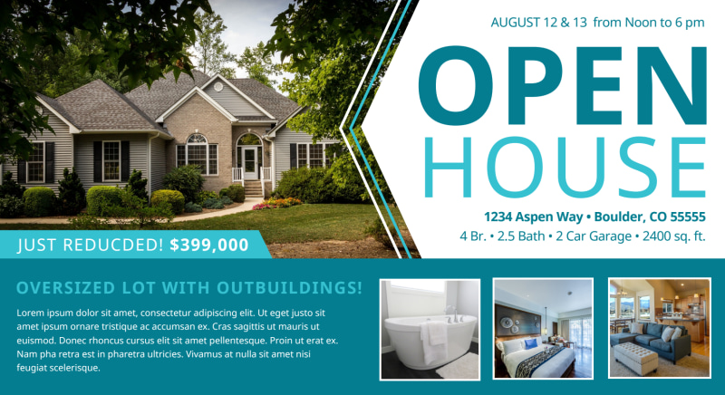 Open House EDDM Postcard Template | MyCreativeShop