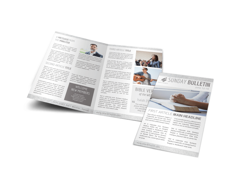 Simple Church Bulletin Template MyCreativeShop