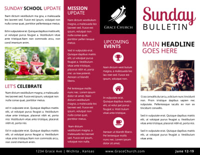 Church Sunday Bulletin