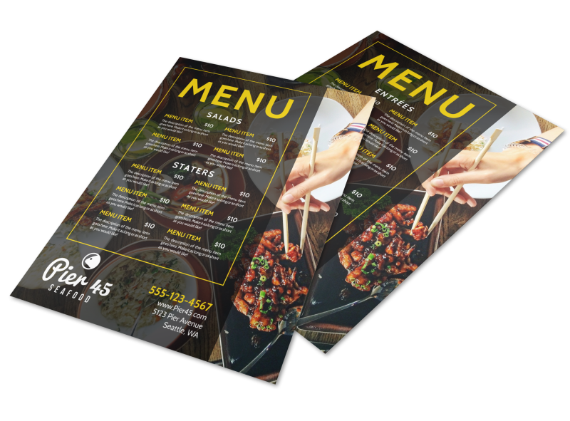 Stylish Restaurant Menu Template Preview 1