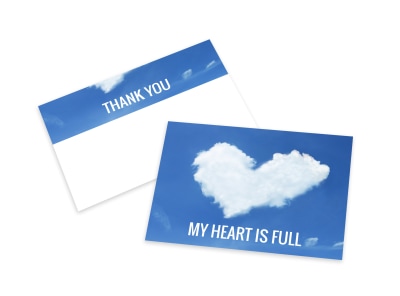 Full Heart Thank You Card Template preview