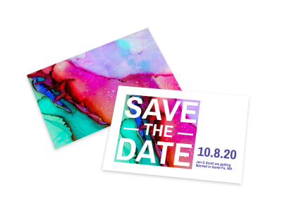 Colorful Save The Date Card Template preview