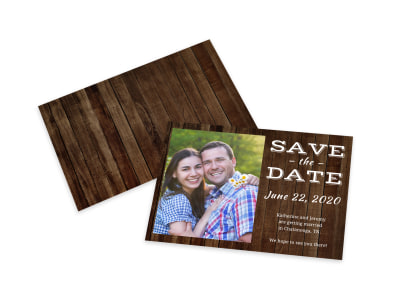 Barn Save The Date Card Template preview