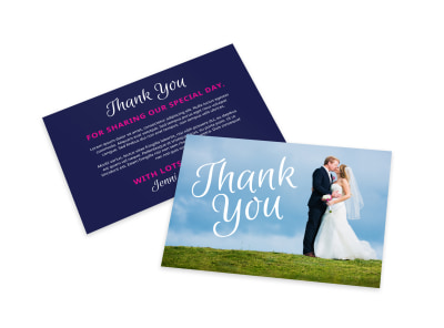 Wedding Thank You Card Template preview