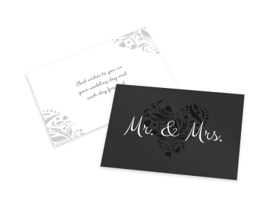 Mr & Mrs Card Template preview