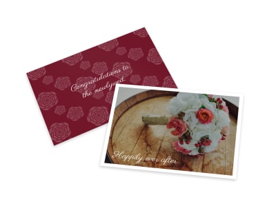 Wedding Congratulations Card Template preview