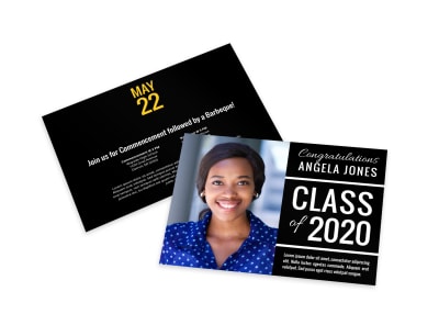 Classic Graduation Card Template preview