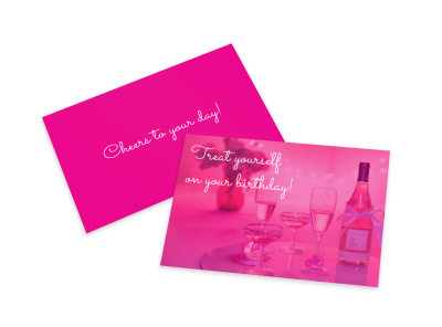 Pink Birthday Card Template preview