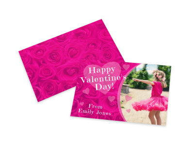 Pink Valentine's Day Card Template preview