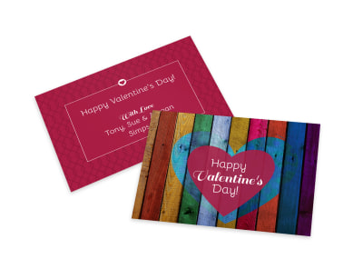 Colorful Valentine's Day Card Template preview