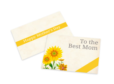 Mother's Day Best Mom Card Template preview