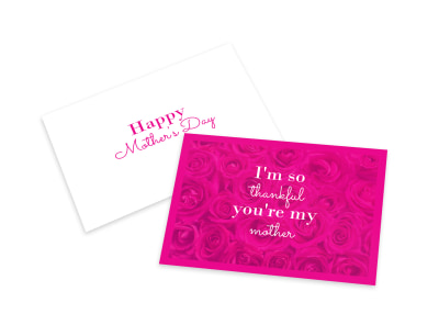 Mother's Day Thankful Card Template preview