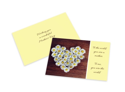 Mother's Day Yellow Card Template preview