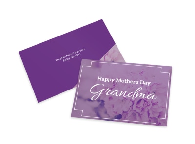 Mother's Day Grandma Card Template preview