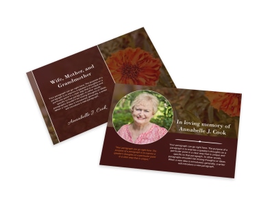 In Loving Memory Card Template preview