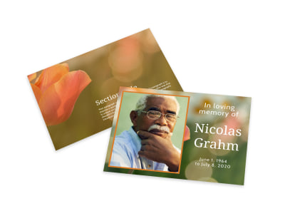 Loving Memory Card Template preview