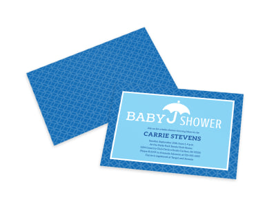 Baby Shower Info Card Template preview