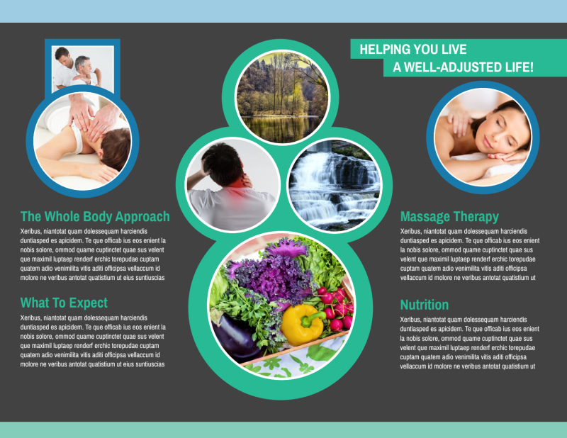 Chiropractic Serenity Bi-Fold Brochure Template