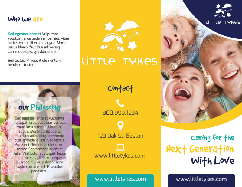 Daycare Next Generation TriFold Brochure Template