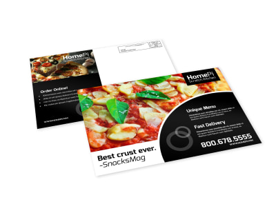 Pizza Restaurant Kitchen EDDM Postcard Template preview