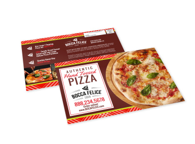 Authentic Pizza Restaurant EDDM Postcard Template preview