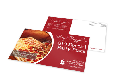 Pizza Party EDDM Postcard Template preview