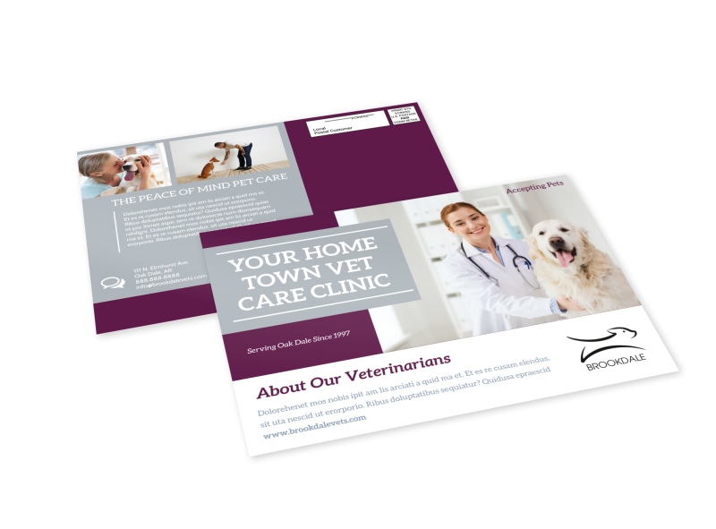 Simple Veterinary EDDM Postcard Template