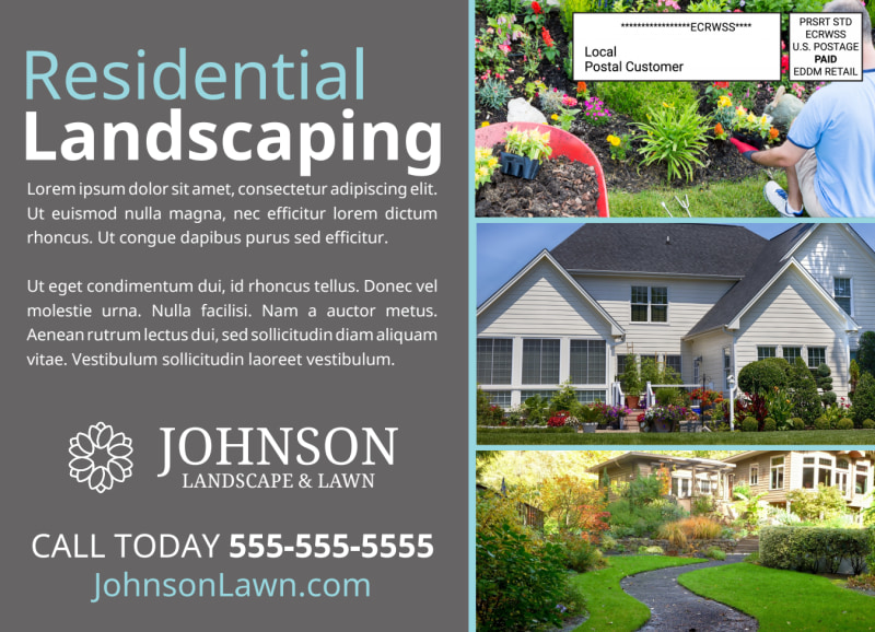 Residential Landscaping EDDM Postcard Template