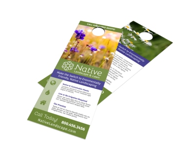 Natural Landscaping Door Hanger Template preview