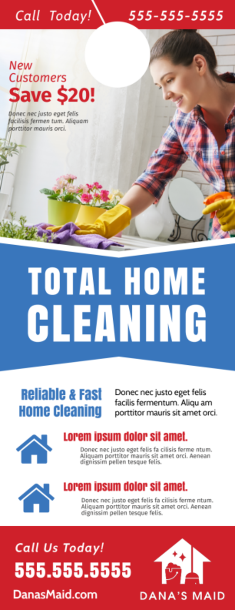 Total Clean Door Hanger Template | MyCreativeShop