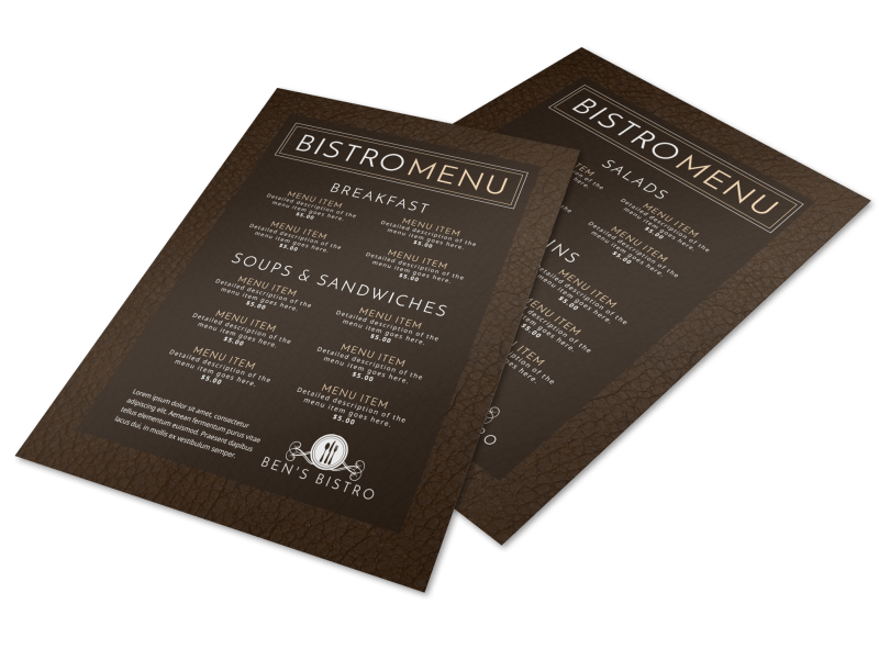 Bistro Menu Template | MyCreativeShop