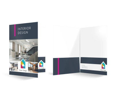 Interior Design Pocket Folder Templates Template Preview