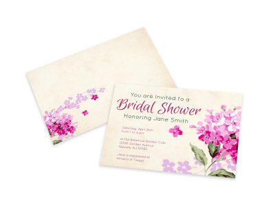 Bridal Shower Invitation Card Template preview