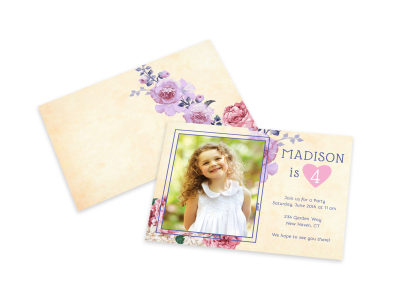 Birthday Party Invitation Card Template preview