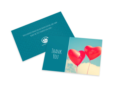 Balloon Thank You Card Template preview