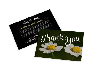 Thank You Flower Card Template preview