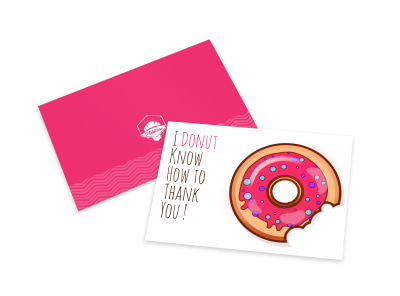 Thank You Donut Card Template preview