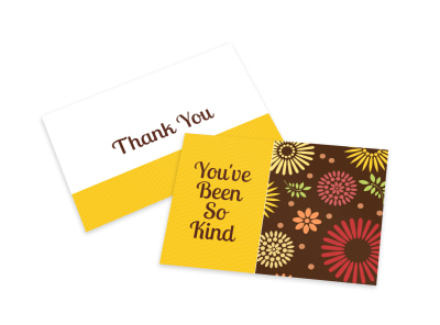 Yellow Thank You Card Template preview